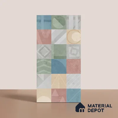 Highlighter Wall Tile TL 08093 CV Voltas Multi Decor 4 ft x 2 ft Vitrified Matte Finish - 9 mm