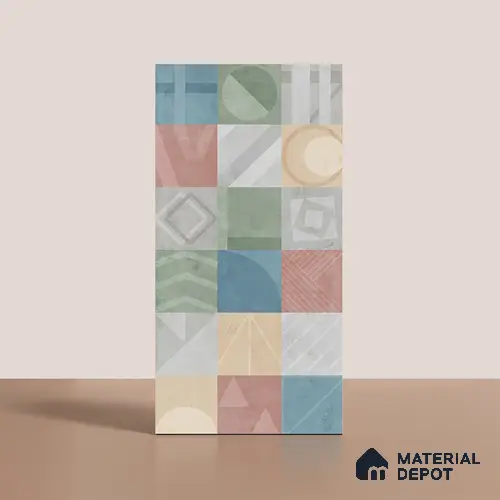 Highlighter Wall Tile TL 08093 CV Voltas Multi Decor 4 ft x 2 ft Vitrified Matte Finish - 9 mm
