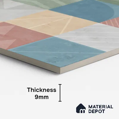 Highlighter Wall Tile TL 08093 CV Voltas Multi Decor 4 ft x 2 ft Vitrified Matte Finish - 9 mm