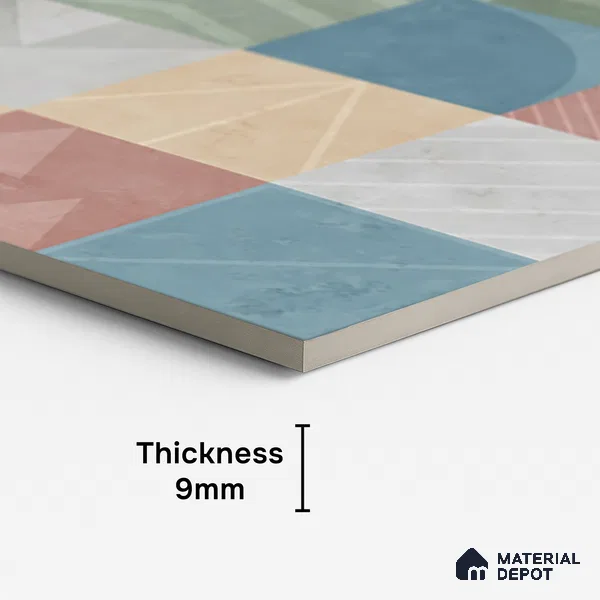 Highlighter Wall Tile TL 08093 CV Voltas Multi Decor 4 ft x 2 ft Vitrified Matte Finish - 9 mm