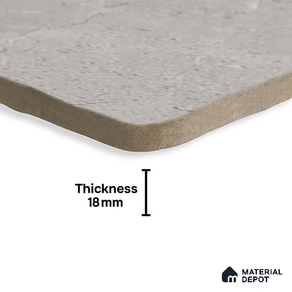 Cement Look  Tile TL 07549 B Osco Gris 7.87 inch x 7.87 inch Vitrified Matte Finish - 18 mm  | 9 Random Design | 2 mm Spacer is Mandatory (Sample)