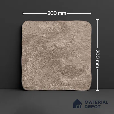 Stone Look  Tile TL 07549 C Osco Natural 7.87 inch x 7.87 inch Vitrified Matte Finish - 18 mm  | 9 Random Design | 2 mm Spacer is Mandatory (Sample)