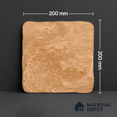 Stone Look  Tile TL 07549 D Osco Sand 7.87 inch x 7.87 inch Vitrified Matte Finish - 18 mm  | 9 Random Design | 2 mm Spacer is Mandatory (Sample)