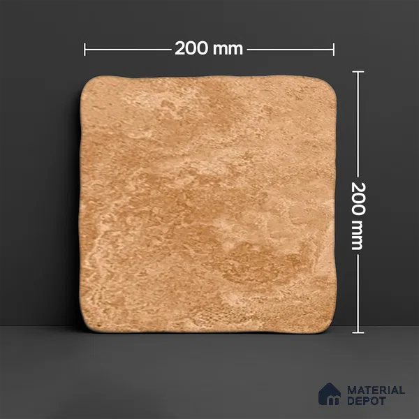 Stone Look  Tile TL 07549 D Osco Sand 7.87 inch x 7.87 inch Vitrified Matte Finish - 18 mm  | 9 Random Design | 2 mm Spacer is Mandatory (Sample)