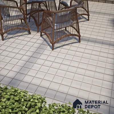Stone Look  Tile TL 07549 E Osco Silver 7.87 inch x 7.87 inch Vitrified Matte Finish - 18 mm  | 9 Random Design | 2 mm Spacer is Mandatory (Sample)