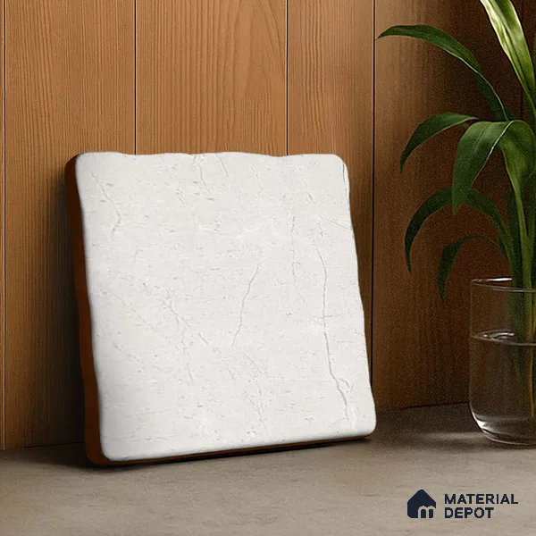 Stone Look  Tile TL 07549 E Osco Silver 7.87 inch x 7.87 inch Vitrified Matte Finish - 18 mm  | 9 Random Design | 2 mm Spacer is Mandatory (Sample)