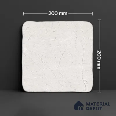 Stone Look  Tile TL 07549 E Osco Silver 7.87 inch x 7.87 inch Vitrified Matte Finish - 18 mm  | 9 Random Design | 2 mm Spacer is Mandatory (Sample)