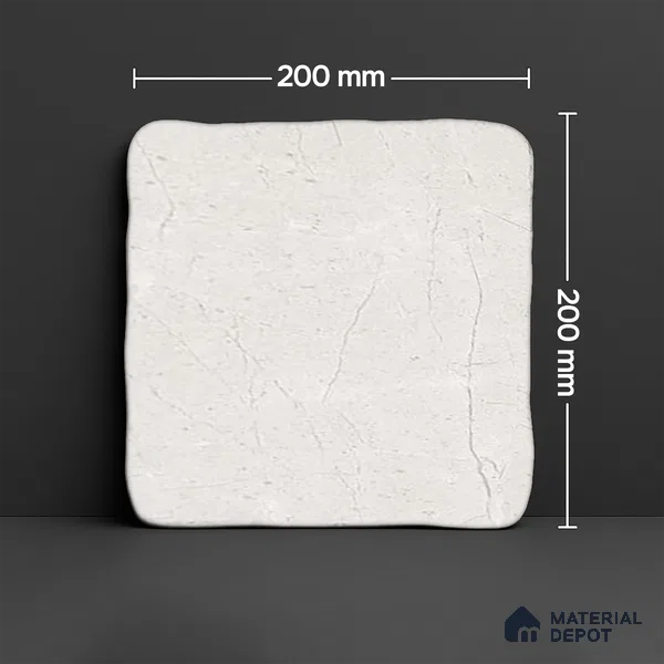 Stone Look  Tile TL 07549 E Osco Silver 7.87 inch x 7.87 inch Vitrified Matte Finish - 18 mm  | 9 Random Design | 2 mm Spacer is Mandatory (Sample)