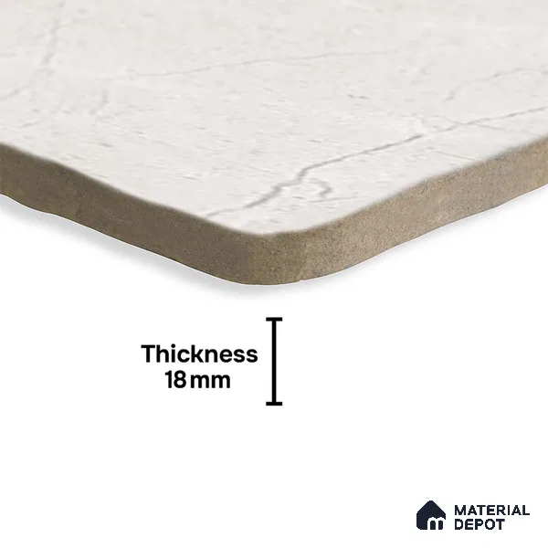 Stone Look  Tile TL 07549 E Osco Silver 7.87 inch x 7.87 inch Vitrified Matte Finish - 18 mm  | 9 Random Design | 2 mm Spacer is Mandatory (Sample)