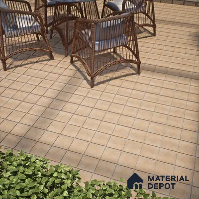 Stone Look  Tile TL 07549 F Osco Tan 7.87 inch x 7.87 inch Vitrified Matte Finish - 18 mm  | 9 Random Design | 2 mm Spacer is Mandatory (Sample)