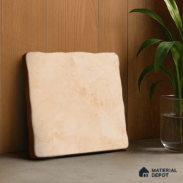 Stone Look  Tile TL 07549 F Osco Tan 7.87 inch x 7.87 inch Vitrified Matte Finish - 18 mm  | 9 Random Design | 2 mm Spacer is Mandatory (Sample)