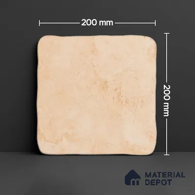 Stone Look  Tile TL 07549 F Osco Tan 7.87 inch x 7.87 inch Vitrified Matte Finish - 18 mm  | 9 Random Design | 2 mm Spacer is Mandatory (Sample)