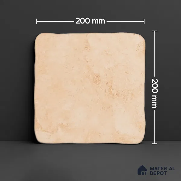 Stone Look  Tile TL 07549 F Osco Tan 7.87 inch x 7.87 inch Vitrified Matte Finish - 18 mm  | 9 Random Design | 2 mm Spacer is Mandatory (Sample)