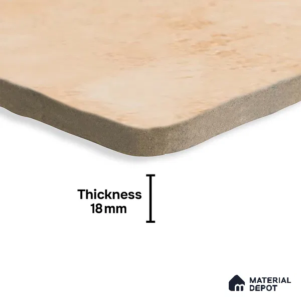 Stone Look  Tile TL 07549 F Osco Tan 7.87 inch x 7.87 inch Vitrified Matte Finish - 18 mm  | 9 Random Design | 2 mm Spacer is Mandatory (Sample)