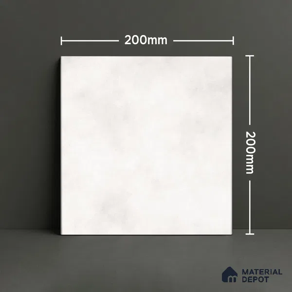 Subway Wall & Floor Tile TL 07550 B Easton Bianco 7.87 inch x 7.87 inch Vitrified Glossy Finish - 9 mm  | 6 Random Design | 2 mm Spacer is Mandatory | Please Expect a Slight Variation of Pattern