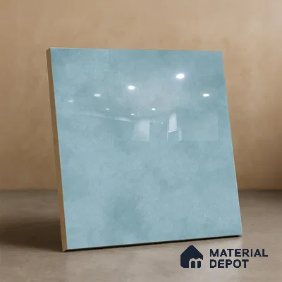 Subway Wall & Floor Tile TL 07550 D Easton Blue 7.87 inch x 7.87 inch Vitrified Glossy Finish - 9 mm  | 6 Random Design | 2 mm Spacer is Mandatory | Please Expect a Slight Variation of Pattern