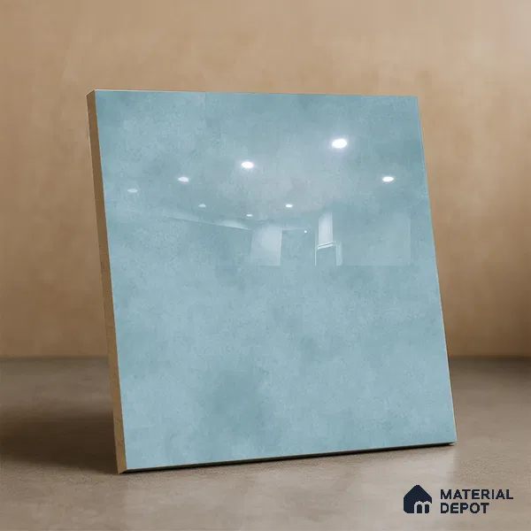 Subway Wall & Floor Tile TL 07550 D Easton Blue 7.87 inch x 7.87 inch Vitrified Glossy Finish - 9 mm | 6 Random Design | 2 mm Spacer is Mandatory | Please Expect a Slight Variation of Pattern