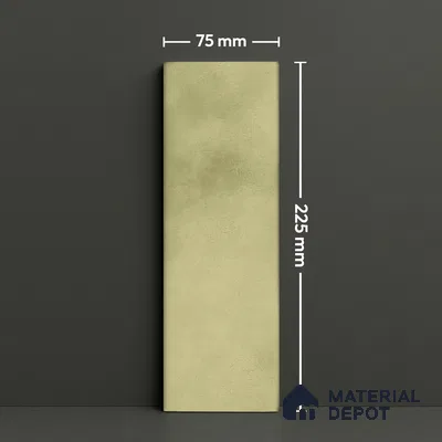 Plain Solids Tile TL 07550 E Onyx Green 8.86 inch x 2.95 inch Vitrified Glossy Finish - 9 mm | 2 mm Spacer is Mandatory (Sample)