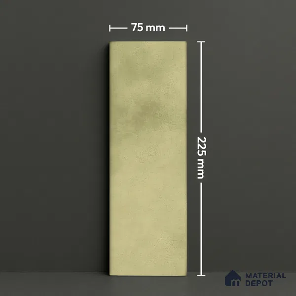 Plain Solids Tile TL 07550 E Onyx Green 8.86 inch x 2.95 inch Vitrified Glossy Finish - 9 mm | 2 mm Spacer is Mandatory (Sample)