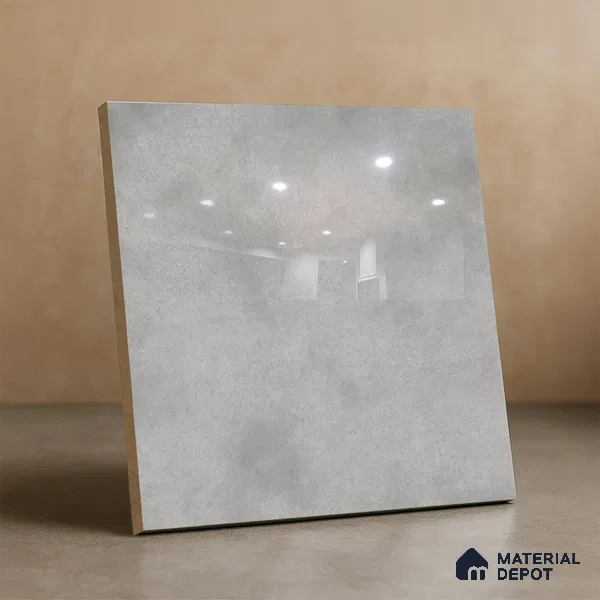 Subway Wall & Floor Tile TL 07550 H Easton Grey 7.87 inch x 7.87 inch Vitrified Glossy Finish - 9 mm  | 6 Random Design | 2 mm Spacer is Mandatory | Please Expect a Slight Variation of Pattern (Sample)