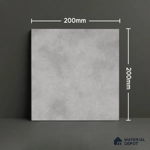 Subway Wall & Floor Tile TL 07550 H Easton Grey 7.87 inch x 7.87 inch Vitrified Glossy Finish - 9 mm  | 6 Random Design | 2 mm Spacer is Mandatory | Please Expect a Slight Variation of Pattern (Sample)