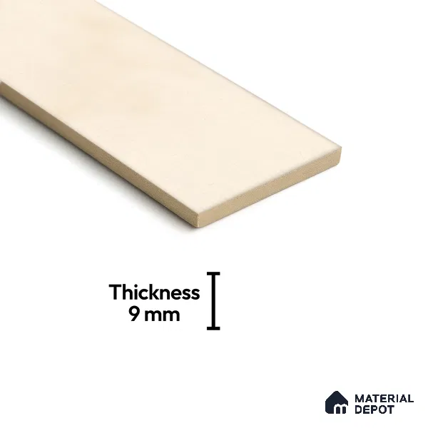 Plain Solids Tile TL 07550 I Onyx Ivory 8.86 inch x 2.95 inch Vitrified Glossy Finish - 9 mm | 2 mm Spacer is Mandatory (Sample)