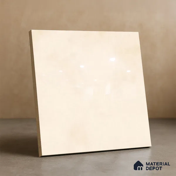 Subway Wall & Floor Tile TL 07550 J Easton Ivory 7.87 inch x 7.87 inch Vitrified Glossy Finish - 9 mm  | 6 Random Design | 2 mm Spacer is Mandatory | Please Expect a Slight Variation of Pattern (Sample)