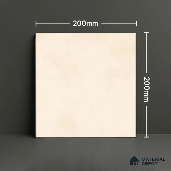 Subway Wall & Floor Tile TL 07550 J Easton Ivory 7.87 inch x 7.87 inch Vitrified Glossy Finish - 9 mm  | 6 Random Design | 2 mm Spacer is Mandatory | Please Expect a Slight Variation of Pattern (Sample)