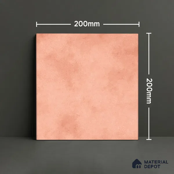 Subway Wall & Floor Tile TL 07550 L Easton Pink 7.87 inch x 7.87 inch Vitrified Glossy Finish - 9 mm  | 6 Random Design | 2 mm Spacer is Mandatory | Please Expect a Slight Variation of Pattern (Sample)