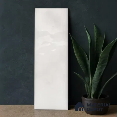 Plain Solids Tile TL 07550 Onyx Bianco 8.86 inch x 2.95 inch Vitrified Glossy Finish - 9 mm | 2 mm Spacer is Mandatory (Sample)