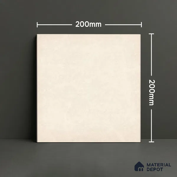 Subway Wall & Floor Tile TL 07615 B Coarse Biancо 8 inch x 8 inch Vitrified Matte Finish - 9 mm  | 2 mm Spacer is Mandatory | Please Expect a Slight Variation of Pattern (Sample)
