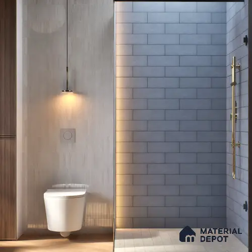 Plain Solid Look Tile TL 07615 C Hooк Blue 9 inch x 3 inch Vitrified Matte Finish - 9 mm | 2 mm Spacer is Mandatory