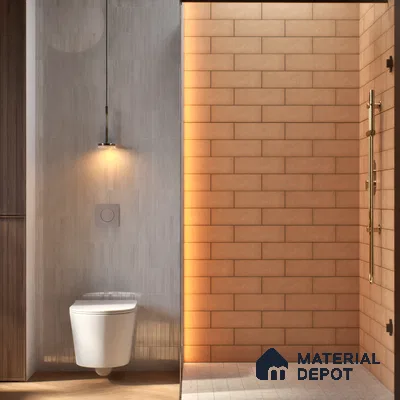 Plain Solid Look  Tile TL 07615 E Hook Brown 9 inch x 3 inch Vitrified Matte Finish - 9 mm  | 2 mm Spacer is Mandatory (Sample)