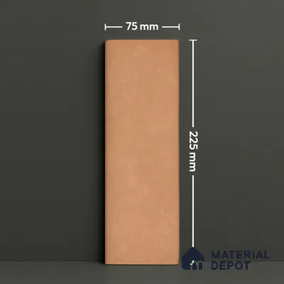 Plain Solid Look  Tile TL 07615 E Hook Brown 9 inch x 3 inch Vitrified Matte Finish - 9 mm  | 2 mm Spacer is Mandatory (Sample)