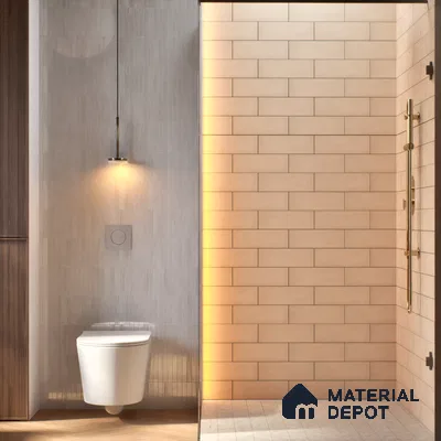 Plain Solid Look  Tile TL 07615 G Hook Creama 9 inch x 3 inch Vitrified Matte Finish - 9 mm  | 2 mm Spacer is Mandatory (Sample)
