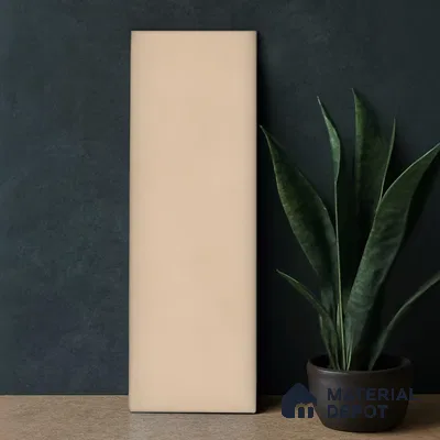 Plain Solid Look  Tile TL 07615 G Hook Creama 9 inch x 3 inch Vitrified Matte Finish - 9 mm  | 2 mm Spacer is Mandatory (Sample)