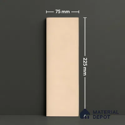 Plain Solid Look  Tile TL 07615 G Hook Creama 9 inch x 3 inch Vitrified Matte Finish - 9 mm  | 2 mm Spacer is Mandatory (Sample)