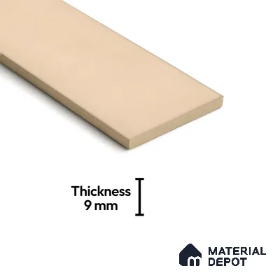 Plain Solid Look  Tile TL 07615 G Hook Creama 9 inch x 3 inch Vitrified Matte Finish - 9 mm  | 2 mm Spacer is Mandatory (Sample)