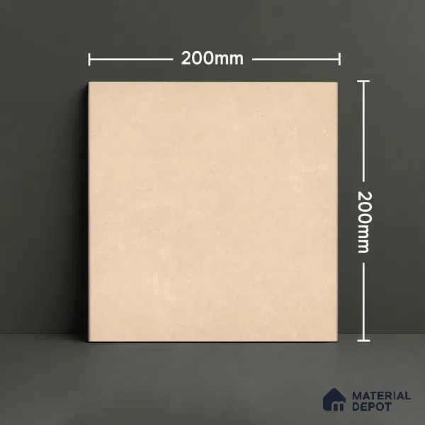 Subway Wall & Floor Tile TL 07615 H Coarse Creamа 8 inch x 8 inch Vitrified Matte Finish - 9 mm  | 2 mm Spacer is Mandatory | Please Expect a Slight Variation of Pattern (Sample)