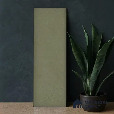 Plain Solid Look  Tile TL 07615 I Hook Green 9 inch x 3 inch Vitrified Matte Finish - 9 mm  | 2 mm Spacer is Mandatory