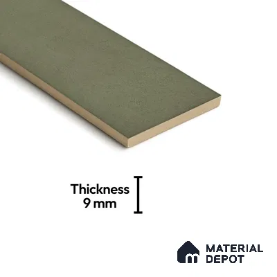 Plain Solid Look  Tile TL 07615 I Hook Green 9 inch x 3 inch Vitrified Matte Finish - 9 mm  | 2 mm Spacer is Mandatory