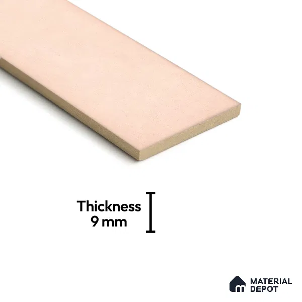 Plain Solid Look  Tile TL 07615 K Hook Pink 9 inch x 3 inch Vitrified Matte Finish - 9 mm  | 2 mm Spacer is Mandatory (Sample)