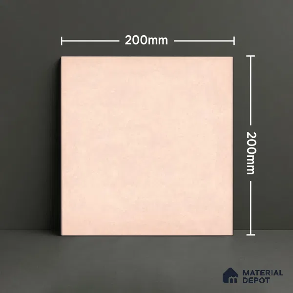 Subway Wall & Floor Tile TL 07615 L Coarse Pink 8 inch x 8 inch Vitrified Matte Finish - 9 mm  | 2 mm Spacer is Mandatory | Please Expect a Slight Variation of Pattern