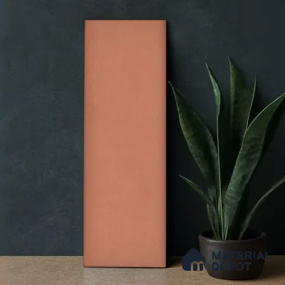 Plain Solid Look  Tile TL 07615 M Hook Red 9 inch x 3 inch Vitrified Matte Finish - 9 mm  | 2 mm Spacer is Mandatory (Sample)