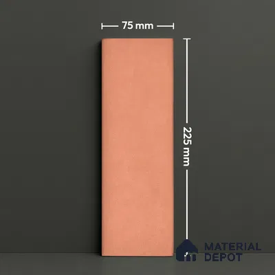 Plain Solid Look  Tile TL 07615 M Hook Red 9 inch x 3 inch Vitrified Matte Finish - 9 mm  | 2 mm Spacer is Mandatory (Sample)