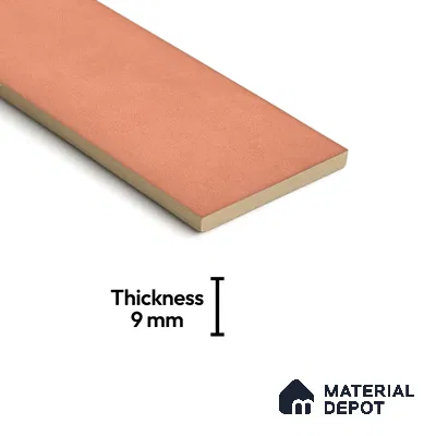 Plain Solid Look  Tile TL 07615 M Hook Red 9 inch x 3 inch Vitrified Matte Finish - 9 mm  | 2 mm Spacer is Mandatory (Sample)
