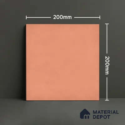 Subway Wall & Floor Tile TL 07615 N Coarse Red 8 inch x 8 inch Vitrified Matte Finish - 9 mm  | 2 mm Spacer is Mandatory | Please Expect a Slight Variation of Pattern