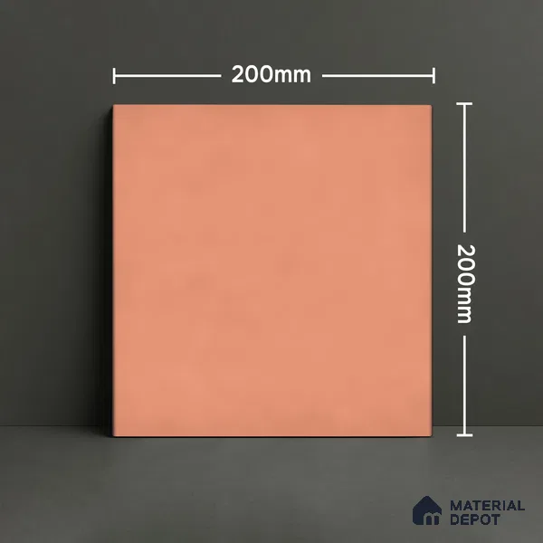 Subway Wall & Floor Tile TL 07615 N Coarse Red 8 inch x 8 inch Vitrified Matte Finish - 9 mm | 2 mm Spacer is Mandatory | Please Expect a Slight Variation of Pattern