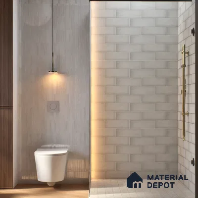 Plain Solid Look  Tile TL 07615 O Hook Steel Grey 9 inch x 3 inch Vitrified Matte Finish - 9 mm  | 2 mm Spacer is Mandatory (Sample)