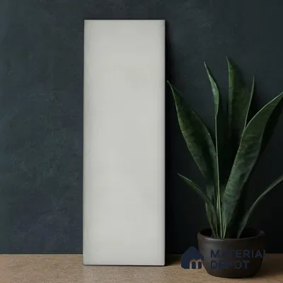 Plain Solid Look  Tile TL 07615 O Hook Steel Grey 9 inch x 3 inch Vitrified Matte Finish - 9 mm  | 2 mm Spacer is Mandatory (Sample)